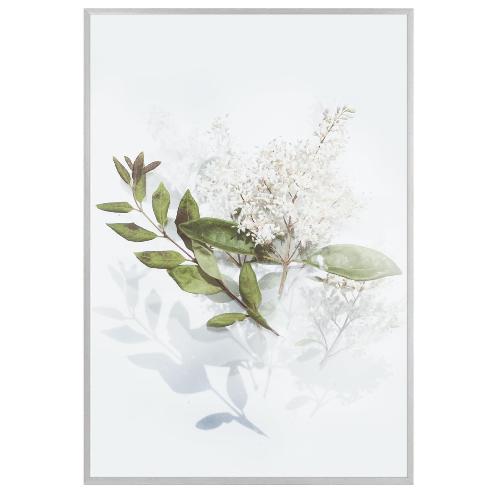 Golden State Art, 13x19 Aluminum Picture Frame, Silver Metal Thin Poster Frames for 13 x 19 inch Photo, Acrylic Front, Wall Hook for Horizontal or Vertical Display, 1 Pack