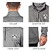 Ultra Game Men's Standard Quarter Zip Pullover Long Sleeve Tee, Heather Charcoal, Medium
