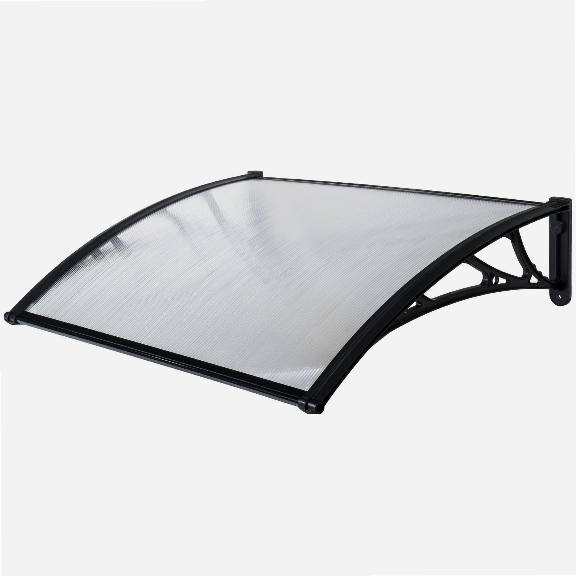 WERKA PRO - 10844 - Polycarbonate awning - 80 x 100 cm - Black - UV treated