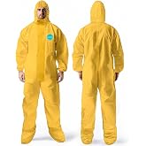 Andes Chemical Protection Coverall with Boots, Hazmat Suit | Andes Chemical Protection Coverall, Hazmat Suit, Sealed Seam Chemical Protection Suit with Attached Boots and Hood