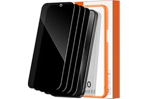 DIMONCOAT 4-Pack Compatible iPhone 15 Pro Max Privacy Screen Protector,Anti Spy Tempered Glass [10X Military Protection][Easy Installation Kit] Black Tempered Glass 6.7 Inch,Bubble Free,Case Friendly