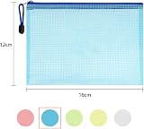 Vicloon A6 Zip Lock Mesh Document Bags 20Pcs Multicolor Clear PVC File Wallets view 2
