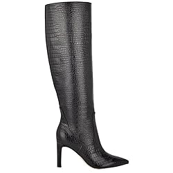 NINE WEST Maxim Black Crocodile 5.5 M