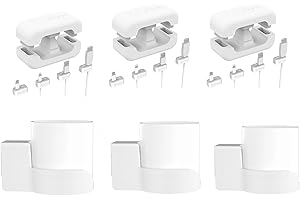 Bangcheer Wall Mount for Deco X10 X15 X20 X50 X55 X60 WiFi 6 Router Bracket with Silicone Cable Organizer Sturdy Space Saving Mesh System Holder,White,3Pack