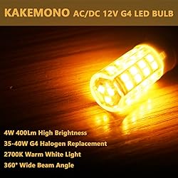 KAKEMONO G4 LED Bulb 4W 2700K Warm White bi-pin T3