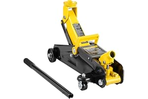 VEVOR Low Profile Floor Jack 2 Ton (4400 lbs), Heavy Duty Iron Hydraulic Racing Floor Jack, Hydraulic Car Jack, Single Piston