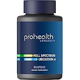 ProHealth Full Spectrum Urolithin A | 60 Capsules | Cellular Support for Healthy Aging | with Pomegranate & Red Grape Extracts | Ultra-Pure, Triple Lab-Tested | Manufactured in The USA