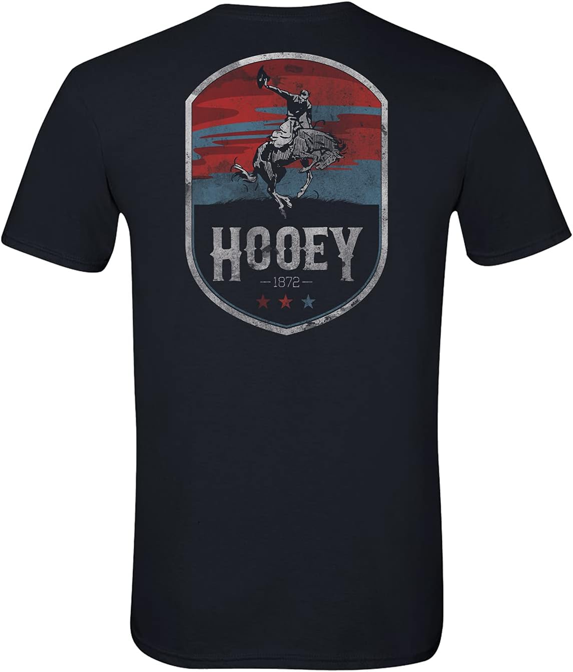 HOOey Top Graphic TShirt, Patriotic Cheyenne, XXL, Black