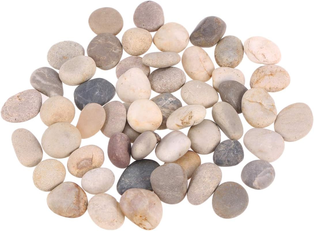 Healifty 50pcs Tiny Painting Rocks DIY Painting Crafts Smooth Kindness Rocks Natural Stones Beach Pebble for Painting 1cm-3cm (Mixed Color) - Image 3