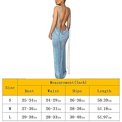 RARITYUS Women Maxi Dress Sexy Backless Draped