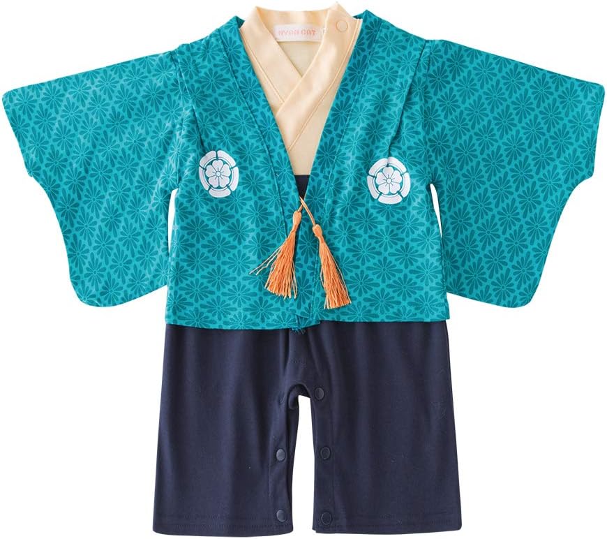 May's Baby Toddler Boys Kimono Costume Cardigan and Romper 2-Piece Set