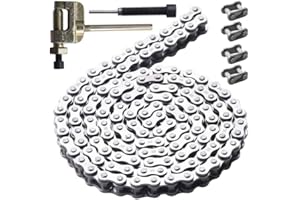 CNCMOTOK 35 Roller Chain 140 Link+ Chain Breaker, fit for Coleman CT200U CC100x Baja Doodle Bug Blitz Dirt Bug Racer Motor Sports DB30 Harbor Freight Predator 212cc Go Kart Cart Motovox Mini Bike