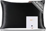 ZIMASILK 100% Mulberry Silk Pillowcase 19 Momme 40x80 cm Black