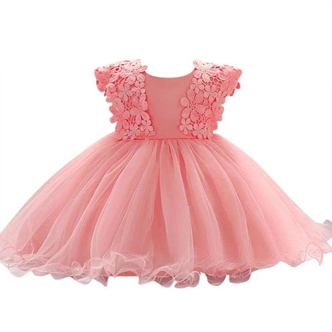 Xiantime Neugeborenes Kleidung Baby Mädchen Prinzessin Kleid Blumenmädchenkleid Taufkleid Festlich Kleid Hochzeit Partykleid 
