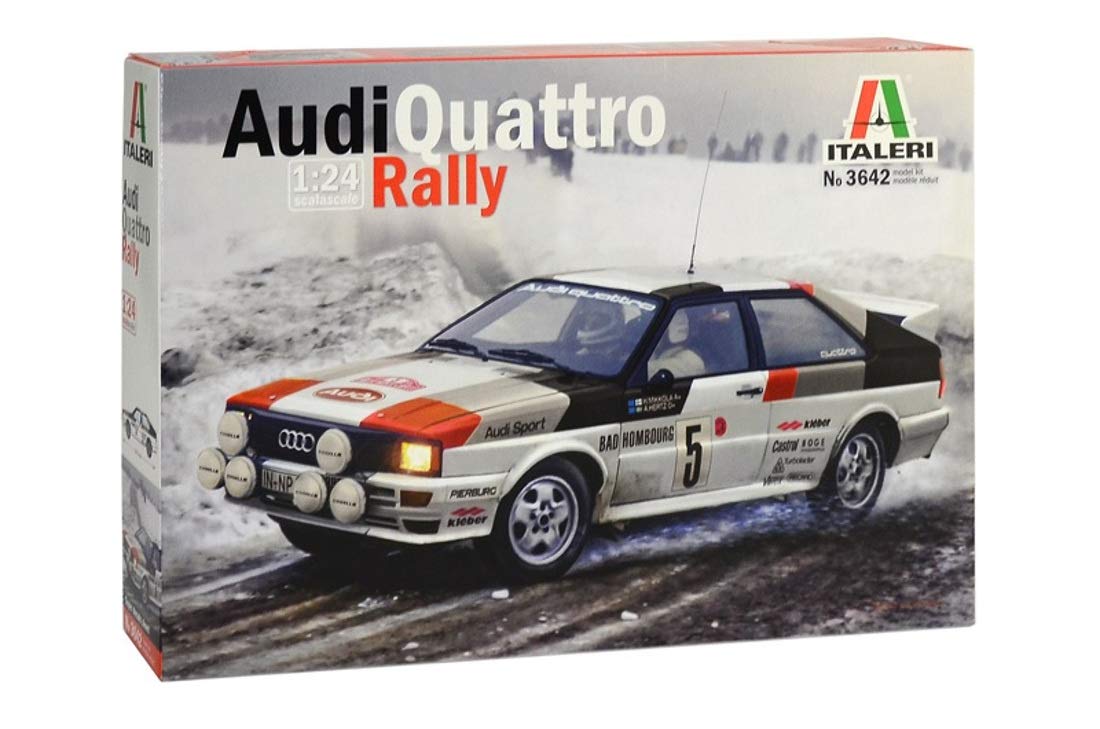 Italeri 3642 Plastic Model Car Assembly Audi Quattro Rally Model Kit 1:24 Scale