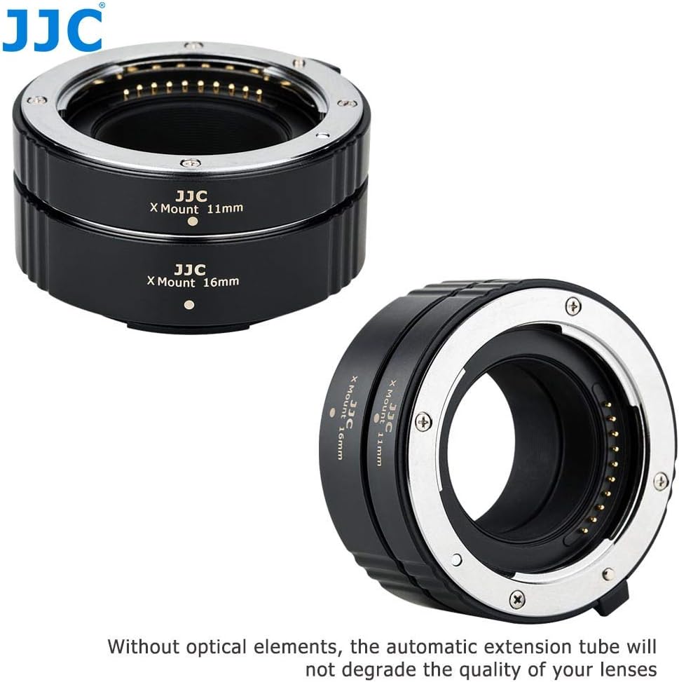JJC Auto Focus AF Extension Tube for Fujifilm X-H2S X-PRO3 X-T5 X-T4 X-T3 X-H2 X-E3 X-T50 X-T30II X-T30III X-T30 X-T20 X-Mount Camera with TTL Exposure for Close-up Image Photography (11mm/16mm Set) - Image 4