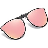 OopsMi Polarized Clip-on Sunglasses TR90 Frame Flip Up Driving Glasses For Prescription Glasses