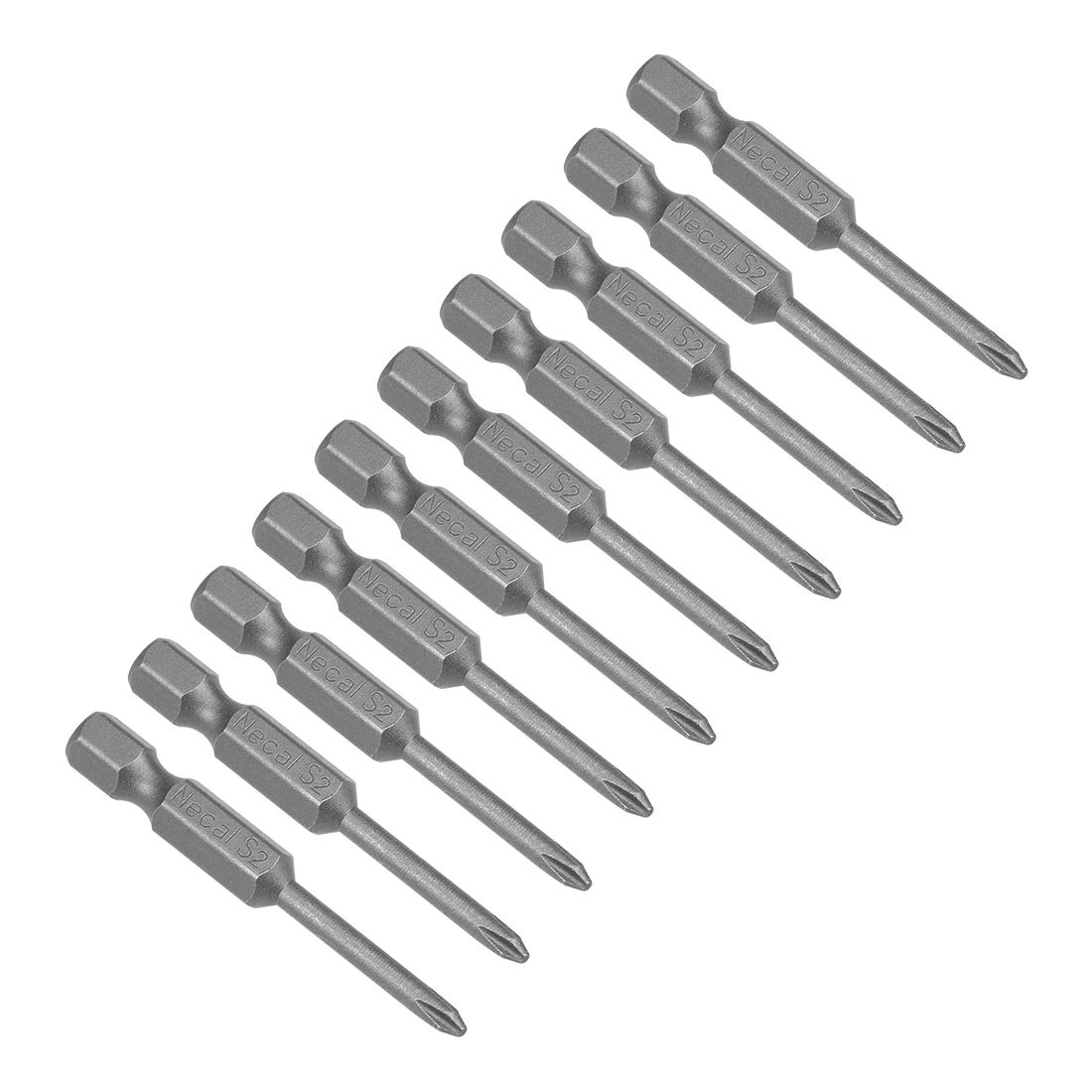 uxcell 10pcs 50mm 1/4 inches Hex Shank 3mm Magnetic Phillips Head Screwdriver Bits S2 High Alloy Steel