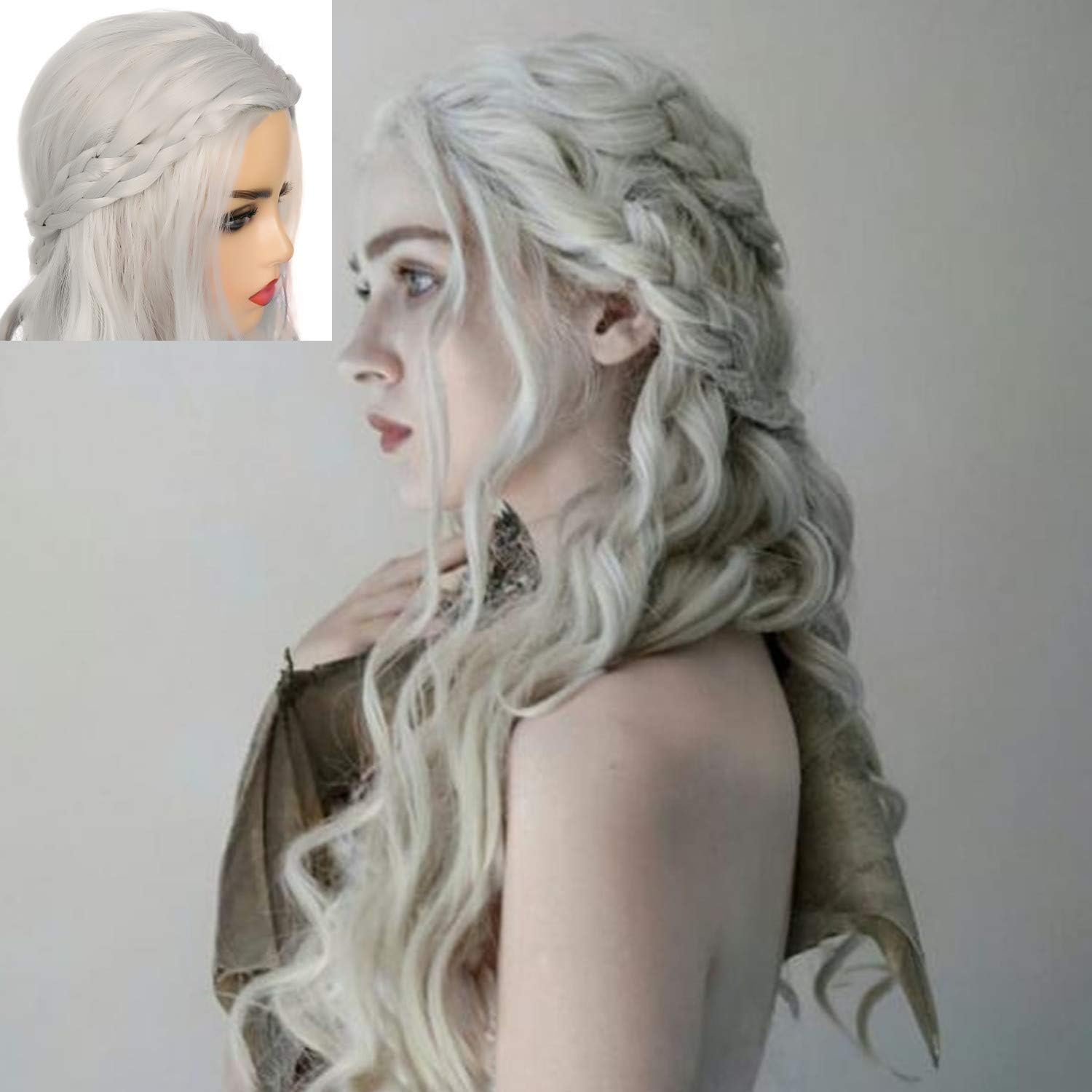 Grey Wigs for Women Cosplay Wig Long Hair Curly Wavy Wig Ladies Wigs Synthetic Halloween Carnival Party Costumes Wig (gray) - Image 5