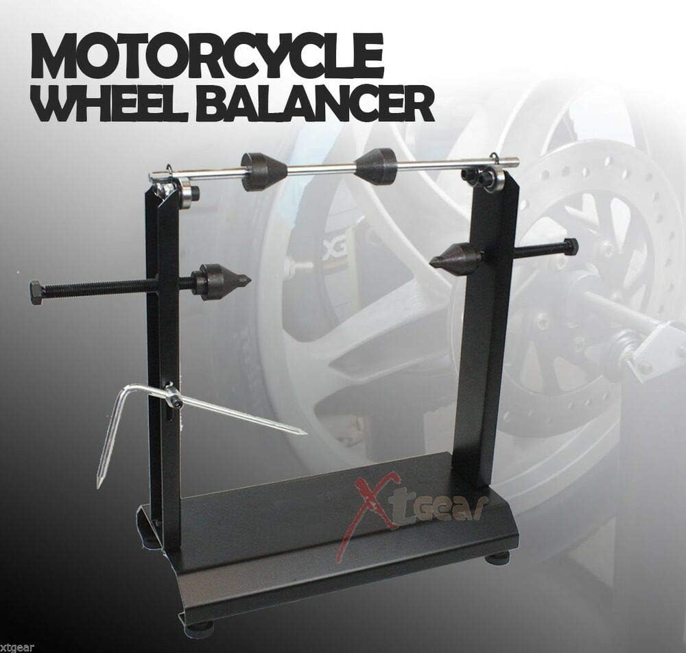 MOTORCYCLE STATIC TRUING STAND HIGH GRADE STEEL WHEEL BALANCER TIRE MX DIRT BIKE E57504