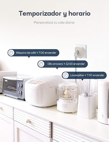 Enchufe Inteligente TECKIN WiFi Mini Toma Inteligente Monitor de Energa 16A 3680W Smart Plug Compatible con Alexa y Google Assistant No Requiere Concentrador Soporta Red de 2 4GHz 2 Pack