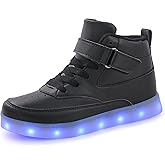 Voovix Unisex LED Shoes Light Up Shoes High Top Sneakers for Women Men