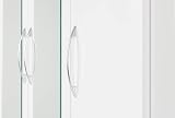 Seconique Nevada 3 Door 2 Drawer Wardrobe White Gloss Metal Handles view 7