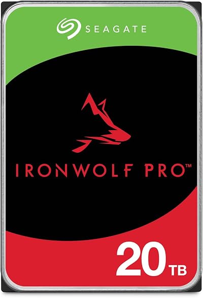 Seagate IronWolf Pro 20TB NAS HDD CMR 3.5 Inch SATA 6Gbps 7200 RPM 256MB