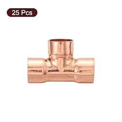 uxcell 25Pcs 3/4" x 3/4" x 3/4" Copper Reducing Tee