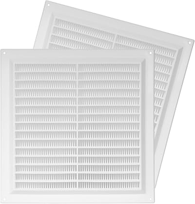 Repa Market 2-Pack 10x10 Inch Plastic White Vent Cover Square Duct Grille