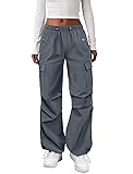 COPYLEAF Cargo Pants Women Elastic Waisted