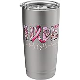Hope Nobody Fights Alone Breast Cancer Awareness Stainless Steel Insulated Tumbler