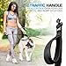 3 in 1 Short Dog Leash - Shock-Absorbing Bungee with Padded Handle - Elastic Attachment for Your Regular Leash, Control Handle, or Traffic Leash – Suitable for Medium and Large Dogs (Black New)