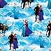 Disney Frozen Characters Scenic Blue Fabric By The Yard