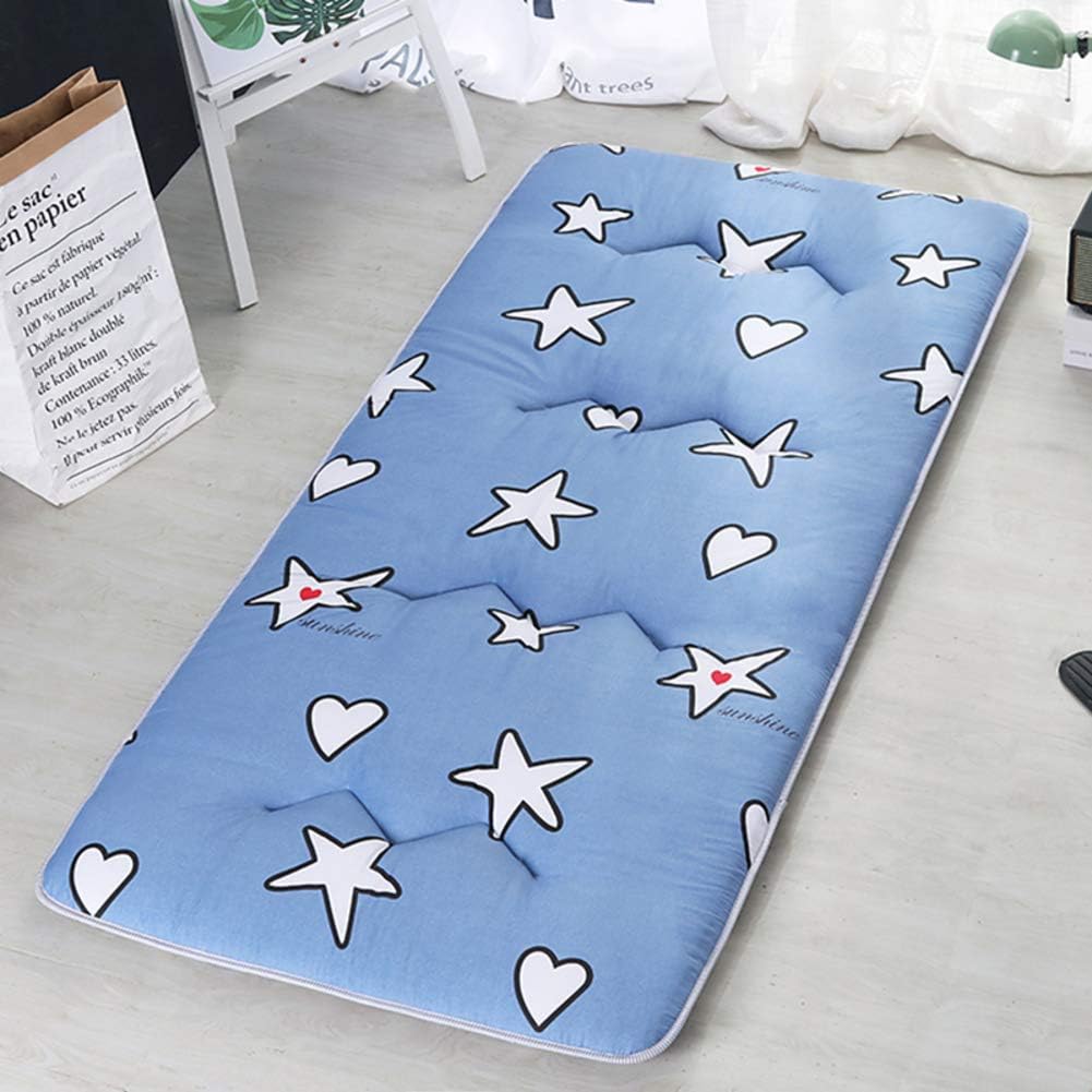 LYCIL Japanese Futon Tatami Mat Sleeping,portable Floor Mat Indoor Outdoor Roll-up Guest Bed Rolling Bed Shikibuton Quilted Mattress-h 100x200cm(39x79inch)