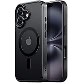 Tigowos Magnetic for iPhone 16 Plus Case Fits MagSafe 16FT Drop Resistant Matte Skin Feeling Back Cover Shockproof Slim Fit for iPhone 16 Plus Phone Case 6.7 inch, Titanium Black