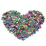 eBoot 70 Grams Loose Sequins Cup Sequins Bulk Iridescent Spangles Craft Supplies for Embroidery Applique Arts and Embellishment, Assorted Colors, 6 mm