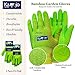 Kamojo Gardening Gloves for Women & Men (2 pairs pack) Breathable Durable Textured Grip Garden & Work Gloves 95% Rayon Made from Bamboo 5% Spandex (Large)