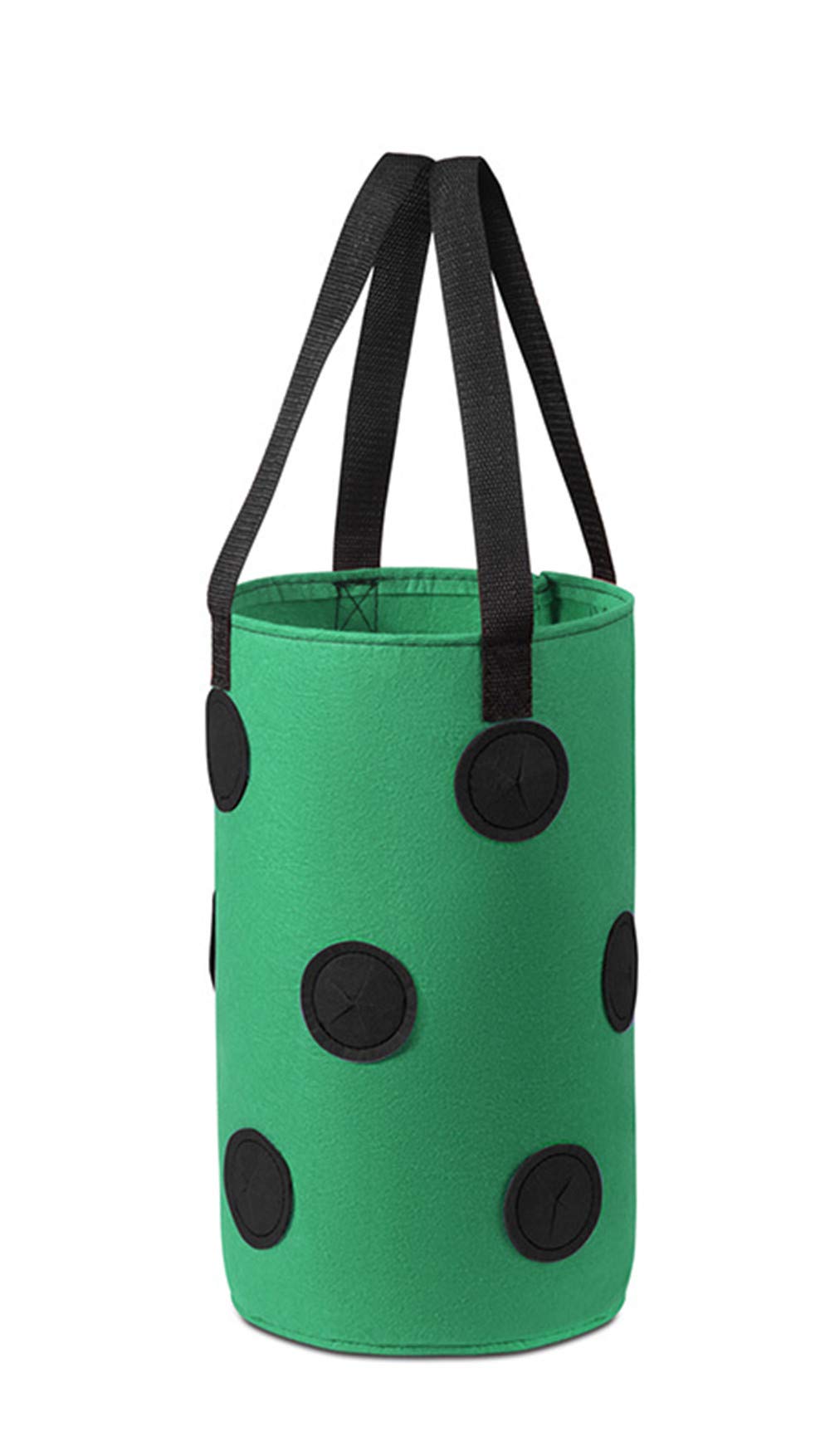 Grow Bag for Vegetables Strawberries Breathable Bag Vegetable Grow Bag Grow Bag Plant Bag (Green) 20 * 35 cm