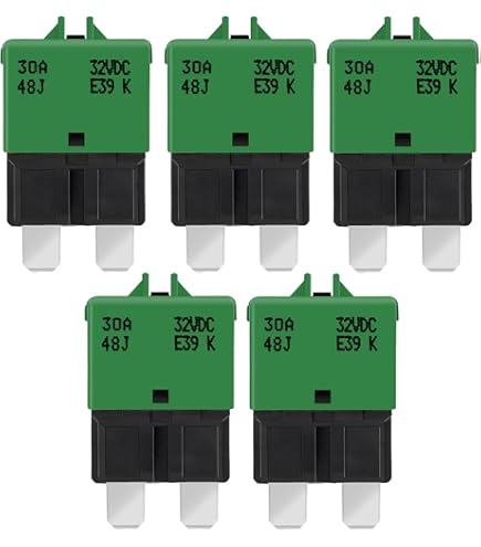 Mxuteuk 5Pcs 3Amp Circuit Breakers Push Button Manual Reset 125/250V AC 32V DC,Overload Protector Switch Thermal Circuit Breakers With Quick Connect Terminals And Waterproof Button Caps ST1-5-3A