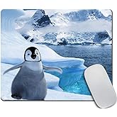 Amcove Animal Gaming Mouse Pad Custom, Penguins Mousepad Antique Decorate Mouse Pads 9.5 X 7.9 Inch (240mmX200mmX3mm)