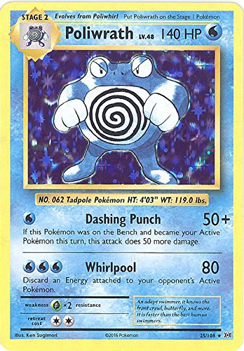 Pokemon - Poliwrath (25/108) - XY Evolutions - Holo