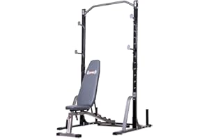Body Champ Launch Bench Set with 2-Piece Power Rack, Home Fitness Equipment