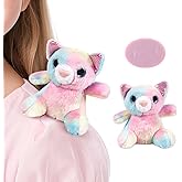Yaozyety Rainbow Bear Plush Shoulder Magnet Stuffed Animal Toys, Cute Plushies Gift Present for 3-8 Years Old Girls, Costume Accessories Shoulder Pals Kids Gifts
