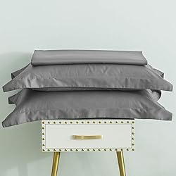SUSYBAO Grey Duvet Cover King 100% Cotton 3 Pcs Set