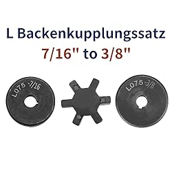 uxcell 7/16" to 3/8" L075 Flexible 3-Piece L-Jaw