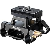 SMALLRIG Universal Mount Plate Kit with Dual 15mm Rod Clamp for Cameras, Built-in Quick-Release Plate for Arca-Swiss, with 1/4"-20 and 3/8"-16 Threaded Holes - 5365