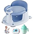 Trankerloop Baby Bath Seat, Baby Bath Seat for 6 Months & Up, Baby Bathtub Seat with Secure Suction Cups, Non-Slip Infant Bath Seat,Blue