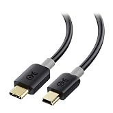Cable Matters Mini USB to USB C Cable, 3.3ft, Black | 15W Charging, 480Mbps Data, USB C to Mini USB Cable, Compatible with Game Controllers, Cameras, GPS and Dash Cams