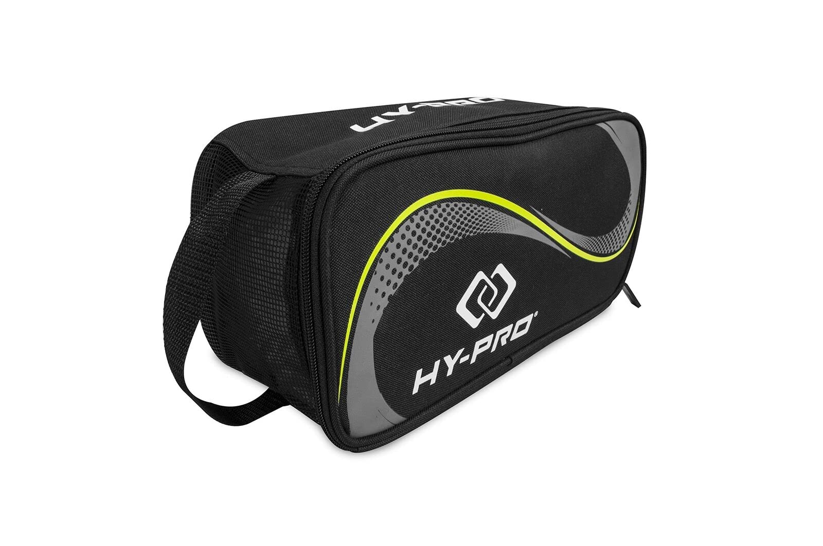 Hy-Pro Performance Boot Bag – Water-Resistant Shoe Bag with Breathable Airmesh, Ripstop Fabric, Durable Bootbag for Rugby & Football Boots, Golf Shoes, Sports & Travel Use, Black